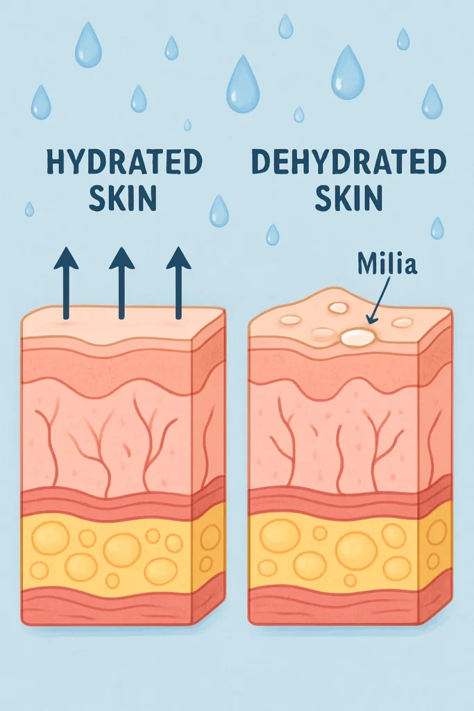 The importance of hydration and milia production Busby