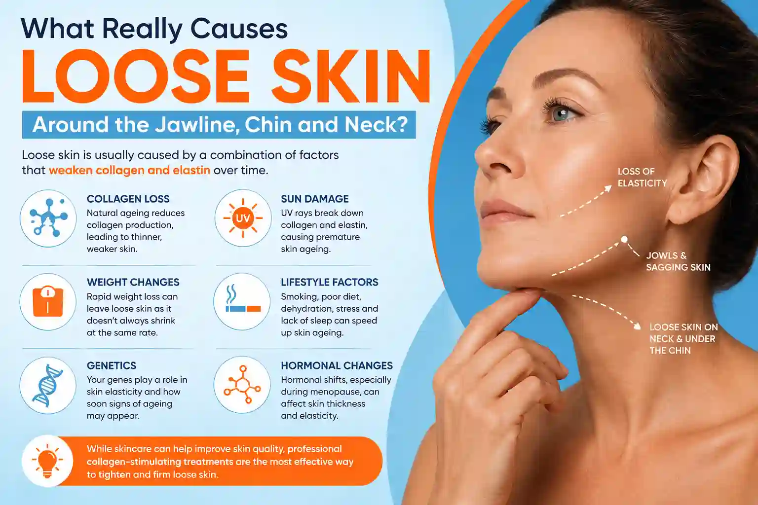 What Really Causes Loose Skin Around the Jawline, Chin and Neck Busby?